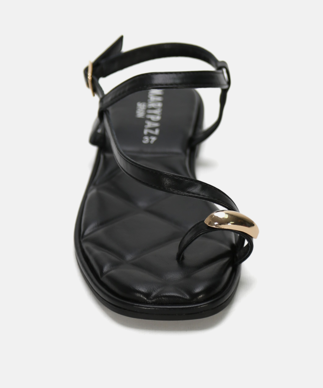 Sandalia plana detalle met&aacute;lico image number null